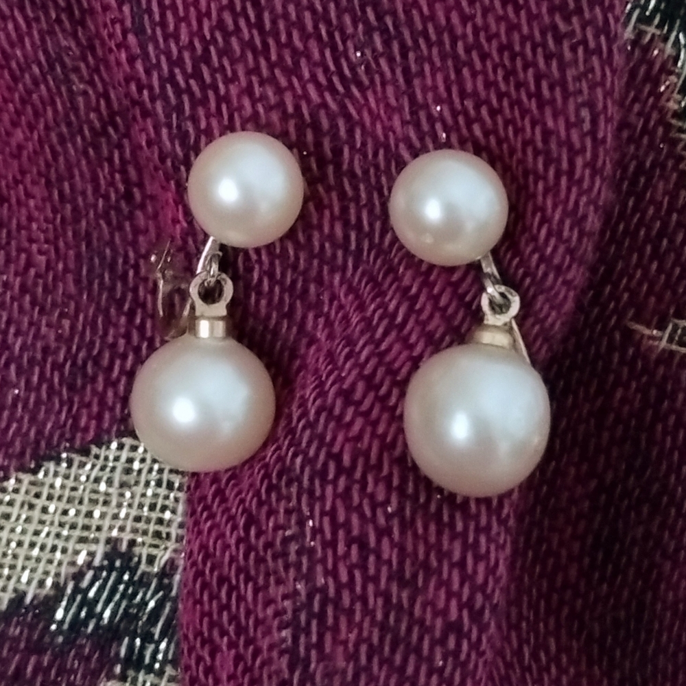 Faux Pearl Earrings